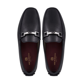 Bruno Magli Taso Calf-Skin Leather Horse-Bit Moccasin Driver (BM1065)-AmbrogioShoes