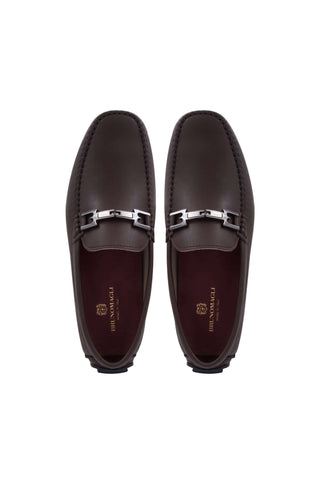 Bruno Magli Taso Leather Horse-Bit Moccasin Driver