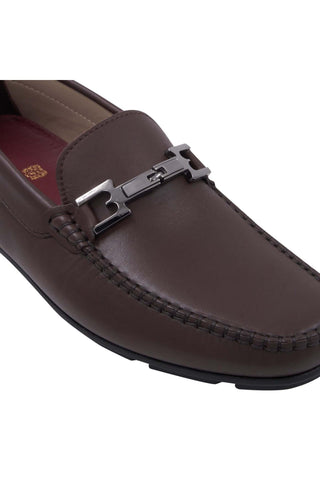 Bruno Magli Taso Leather Horse-Bit Moccasin Driver