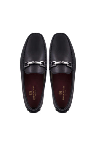 Bruno Magli Taso Leather Horse-Bit Moccasin Driver