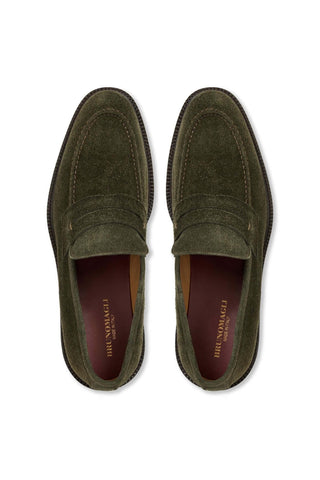 Bruno Magli Venezia Suede Slip-On Penny Loafer (BM1007)-AmbrogioShoes