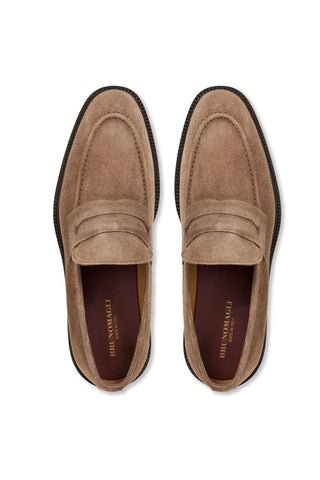 Bruno Magli Venezia Suede Slip-On Penny Loafer (BM1007)-AmbrogioShoes