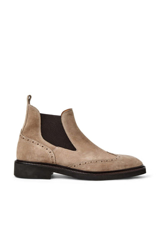 Bruno Magli Vespa Suede Slip-On Wing-Tip Chelsea Boot (BM1054)-AmbrogioShoes