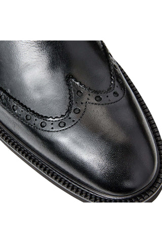 Bruno Magli Vespa Supple Calf-Skin Leather Slip-On Wing-Tip Chelsea Boot (BM1053)-AmbrogioShoes