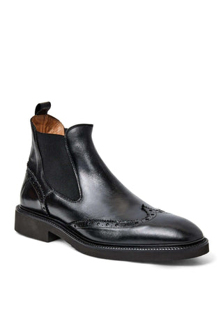 Bruno Magli Vespa Supple Leather Slip-On Wing-Tip Chelsea Boot (BM1053)