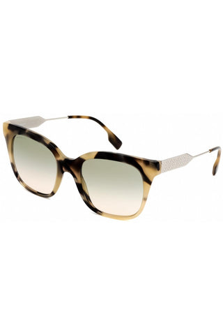 Burberry BE4328 Sunglasses Spotted Horn / Brown Green Gradient Women's (S)