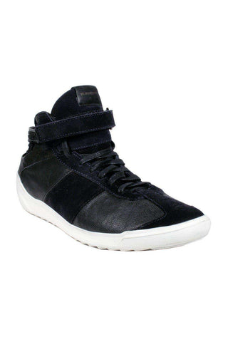 Burberry Black High-Top Leather Sneakers (BUR039)