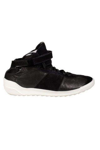 Burberry Men's Designer Shoes Black High-Top Leather Sneakers (BUR039)