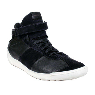 Burberry Mens Shoes Black High-Top Leather Sneakers (BUR039)-AmbrogioShoes