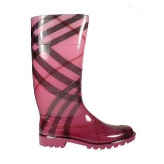 Burberry Womens Shoes Rain Winter Boots Raspberry (BUR036)-AmbrogioShoes
