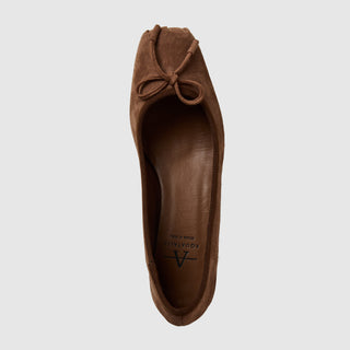 Aquatalia Camalfi suede pump in Ash Brown - view 3