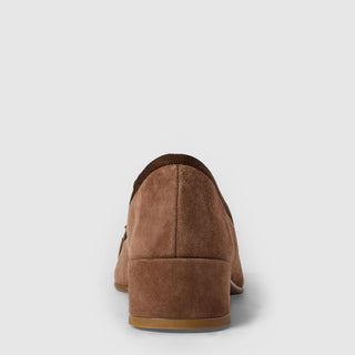 Aquatalia Camalfi suede pump in Ash Brown - view 6