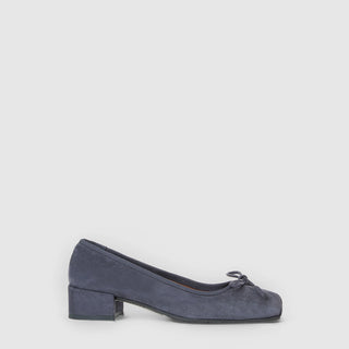 Aquatalia Camalfi suede pump in Ash Navy - view 1