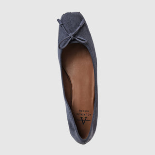 Aquatalia Camalfi suede pump in Ash Navy - view 3