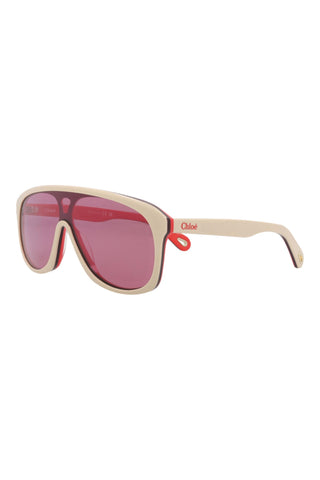 Chloé   TRILAYER IVORY/BURGUNDY/RED Sunglasses