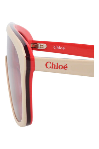 Chloé   TRILAYER IVORY/BURGUNDY/RED Sunglasses