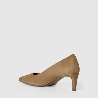 Aquatalia Chloe suede pump in Champagne - view 4