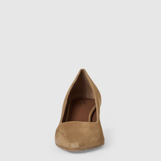 Aquatalia Chloe suede pump in Champagne - view 5