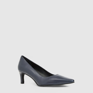 Aquatalia Chloe leather pump in Navy - view 2