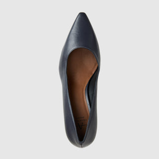 Aquatalia Chloe leather pump in Navy - view 3