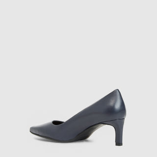 Aquatalia Chloe leather pump in Navy - view 4