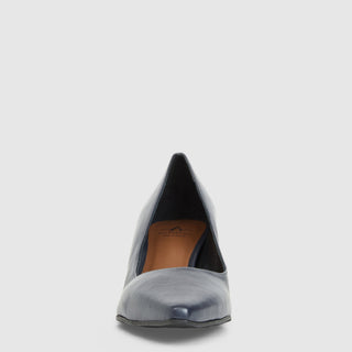 Aquatalia Chloe leather pump in Navy - view 5