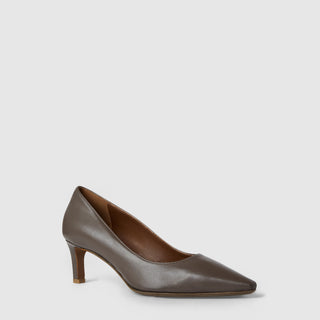 Aquatalia Chloe leather pump in Taupe - view 2