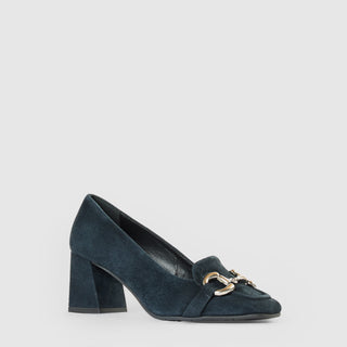 Aquatalia Claudine suede pump in Navy - view 2