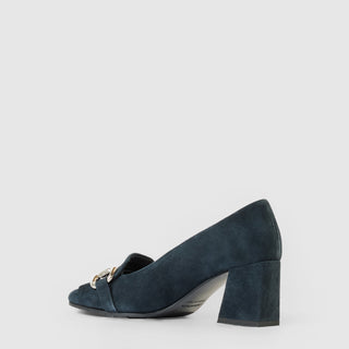 Aquatalia Claudine suede pump in Navy - view 4