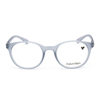Calvin Klein CK19570 Eyeglasses MATTE CRYSTAL SMOKE/Clear demo lens Unisex Unisex-AmbrogioShoes