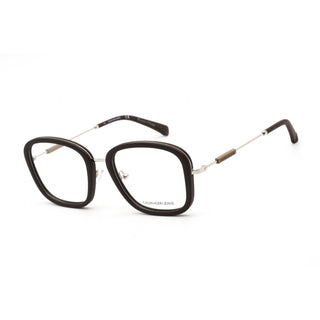 Calvin Klein Jeans CKJ19710 Eyeglasses MATTE DARK BROWN / Clear demo lens Unisex Unisex-AmbrogioShoes