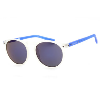 Calvin Klein Retail R740S Sunglasses MATTE CRYSTAL CLEAR/NEON BLUE / Blue Unisex-AmbrogioShoes