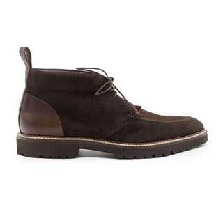 Zelli Italia Campo Men's Shoes Nicotine Goat-Skin Suede Chukka Boot (ZEL1072)
