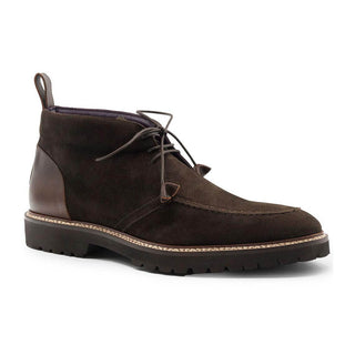 Zelli Italia Campo Men's Shoes Nicotine Goat-Skin Suede Chukka Boot (ZEL1072)