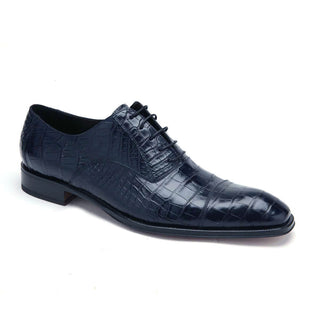 Caporicci 1114 Men's Shoes Exotic Alligator Skin Cap-Toe Oxfords (CAP1008)-AmbrogioShoes
