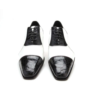 Caporicci 201 Exotic Alligator Skin Cap-Toe Oxfords (CAP1026)-AmbrogioShoes