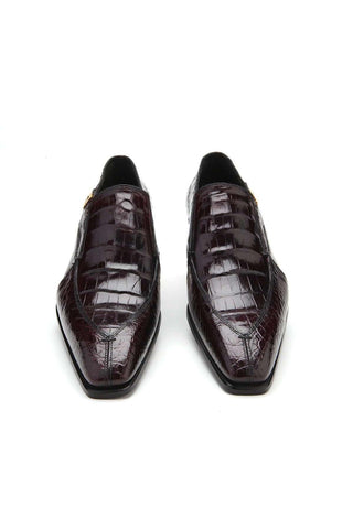 Caporicci 203 Alligator Skin Split-Toe Loafer-AmbrogioShoes