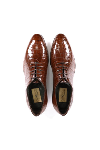 Caporicci 2543 Alligator Wholecut Oxford-AmbrogioShoes
