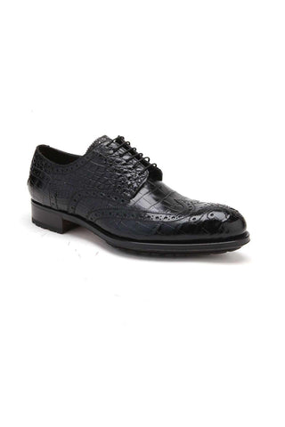 Caporicci 3318 Alligator Skin Wing-Tip Derby-AmbrogioShoes