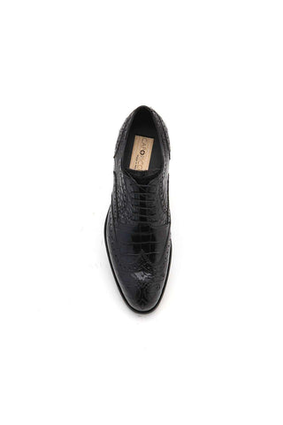Caporicci 3318 Alligator Skin Wing-Tip Derby-AmbrogioShoes
