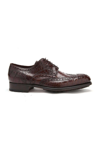 Caporicci 3318 Alligator Skin Wing-Tip Derby-AmbrogioShoes