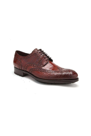 Caporicci 3318 Alligator Skin Wing-Tip Derby-AmbrogioShoes