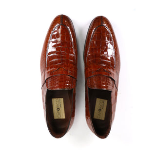 Caporicci 3321 Alligator Penny Loafer-AmbrogioShoes