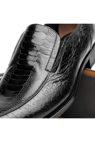 Caporicci 3324 Ostrich & Peccary Loafer-AmbrogioShoes