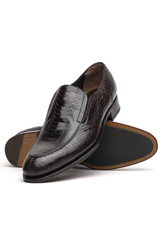 Caporicci 3324 Ostrich & Peccary Loafer-AmbrogioShoes