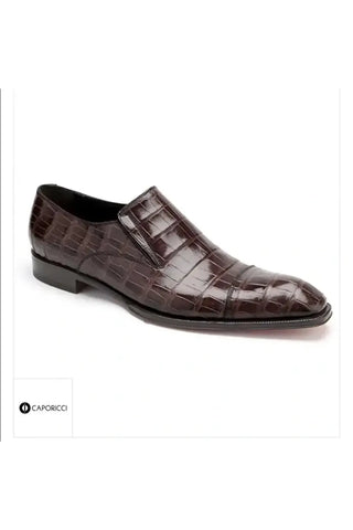 Caporicci 943 Alligator Cap-Toe Loafer-AmbrogioShoes