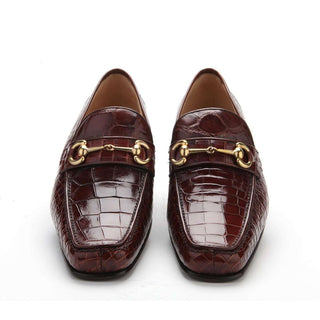 Caporicci 9872 Exotic Alligator Skin Horse-Bit Loafers (CAP1120)-AmbrogioShoes
