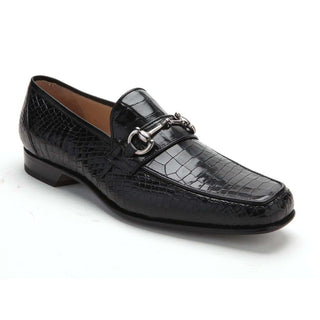 Caporicci Men's Luxury Italian Shoes 9872 Alligator Black Loafers (CAP1119)-AmbrogioShoes