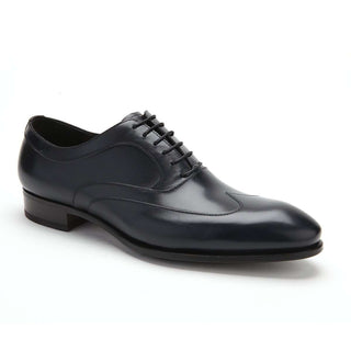 Caporicci 9919 Men's Luxury Italian Designer Shoes Black Calf-Skin Leather Wingtip Oxfords (CAP1030)-AmbrogioShoes