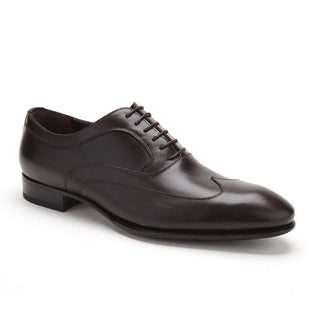 Caporicci Men's Luxury Italian Shoes Brown Calfskin Oxfords ART9919 (CAP1033)-AmbrogioShoes